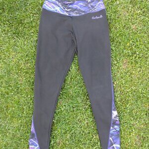 Huntworth Leggings Women's XL Black Deer Camouflage Trim Workout Hunting